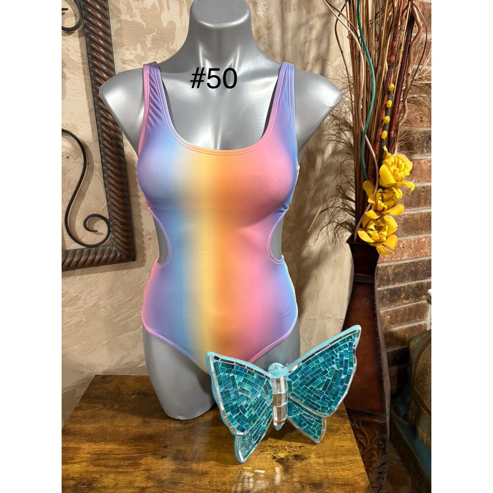 Arizona Jean co rainbow women swimwear cute fashion bathing
